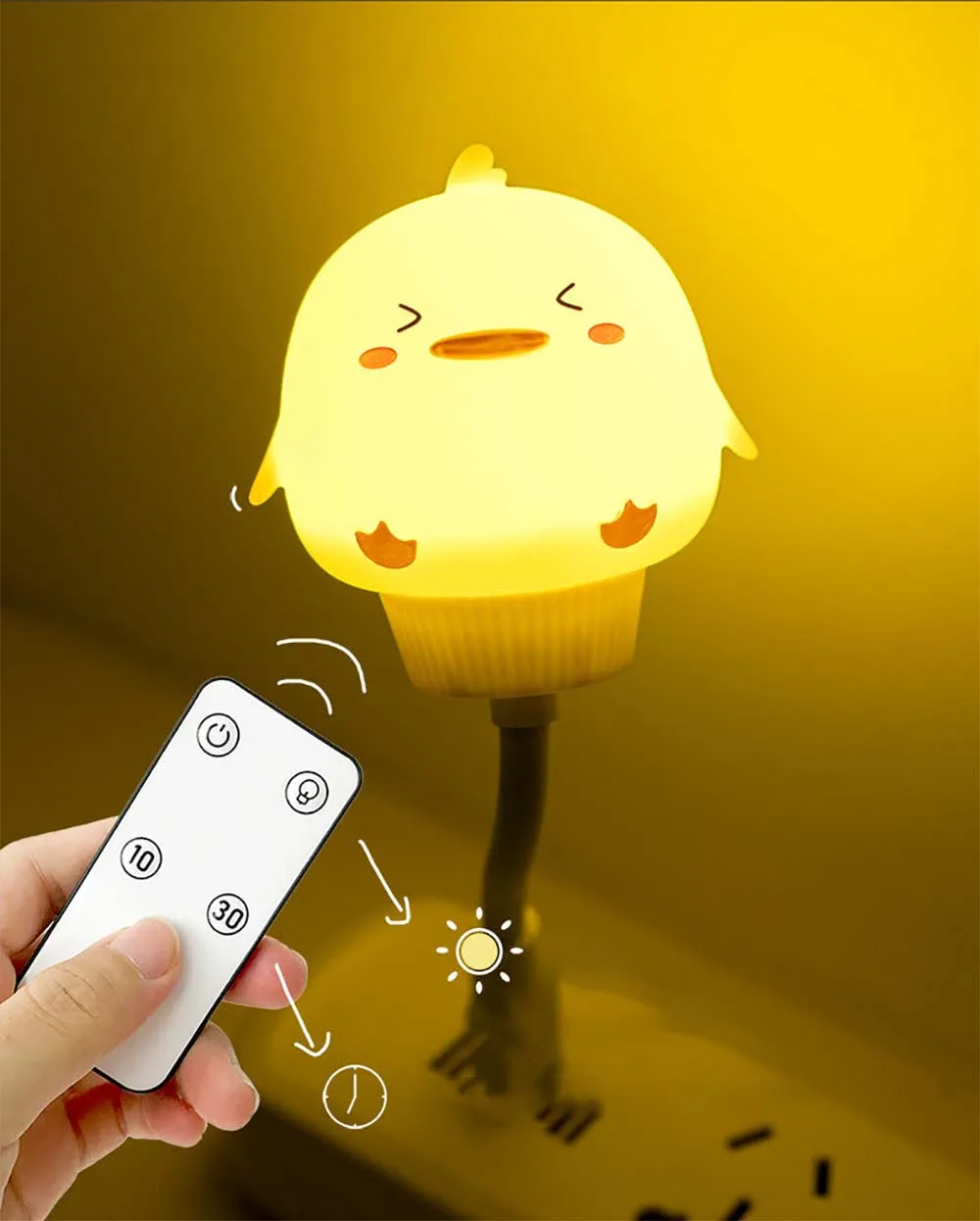 LED Cute USB Night Light Children Cartoon Night Lamp Creative Animal Remote Control For Bedroom Decor Kid Lamp Christmas Gift bathroom night light