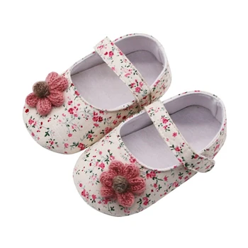 

2020 New Infant Baby Girls Shoes Breathable Floral Print Anti-Slip With Flower Casual Sneakers Toddler Soft Soled Shoes