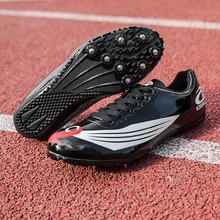 Мужские и женские профессиональные беговые кроссовки, черные и белые мужские шипы, бег гонка, спортивная обувь