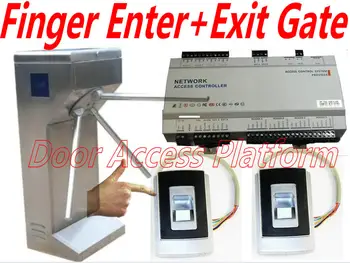 

Fingerprint Enter+Exit to Tripod Turnstie,Network Access Controller+Turnstile gate,Pedestrian passageway security gate Biometric