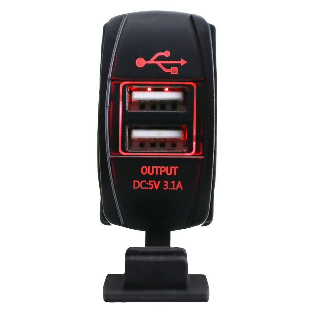 Прямая поставка новейшая мода Лидер продаж 12/24V 3.1A автомобиля Motorcyc Dual USB Мощность Зарядка порт розетка разъем светодиодный Дисплей Bs#1219