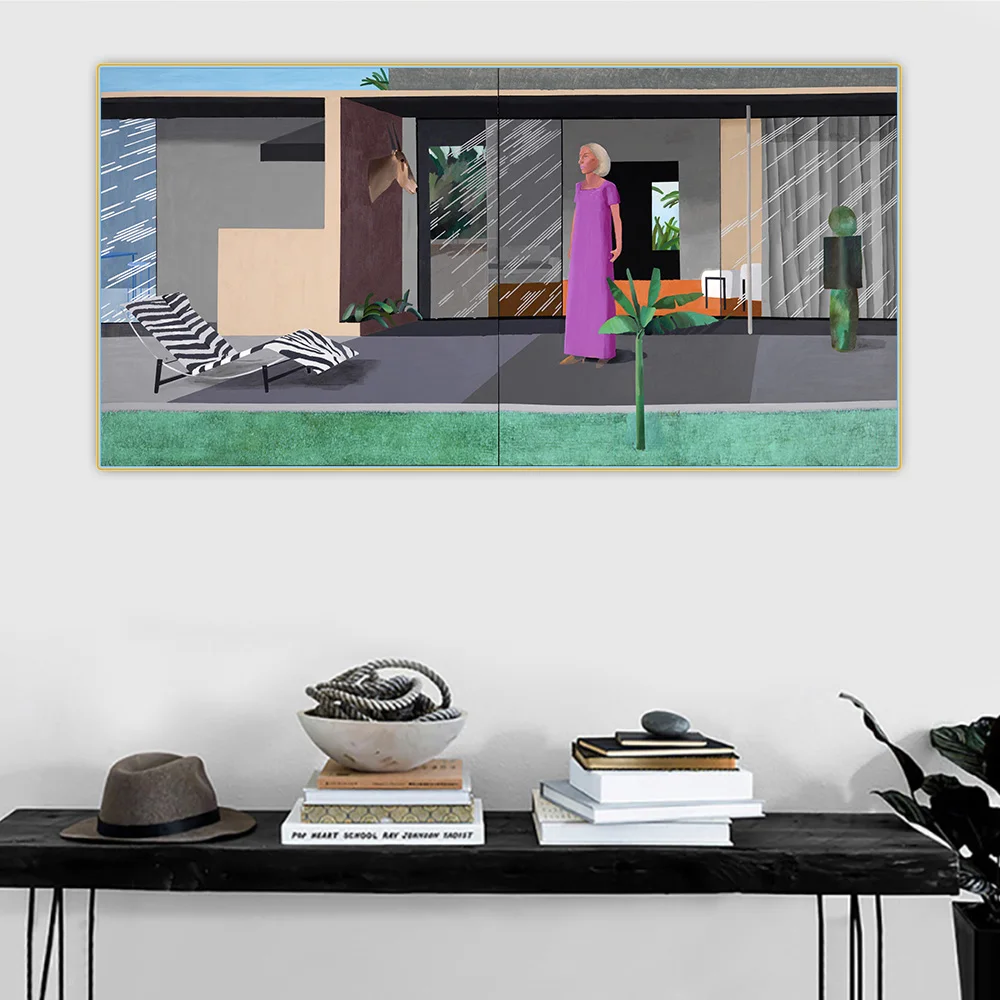 

Citon David Hockney《Beverly Hills Housewife》Canvas Oil Painting Artwork Poster Picture Wall Background Decor Home Decoration