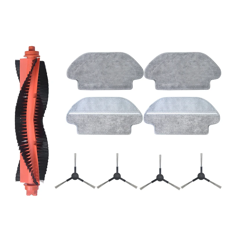 

1 Roller Brush + 4 Side Brush + 4 Mop Cloths Pad for Xiaomi STYJ02YM Robot Vacuum Cleaner Replacement Parts Accessories