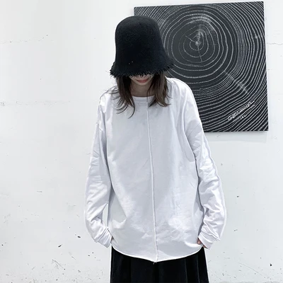 Long-sleeved t-shirt jacket simple solid-color