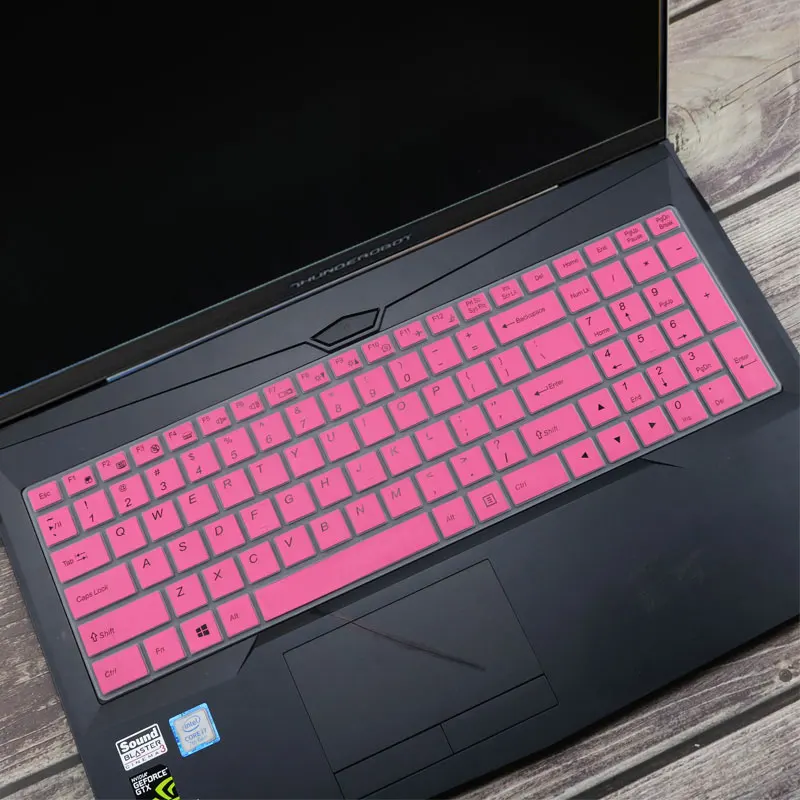 Для GIGABYTE Sabre 15& Sabre 17 15-K/AORUS 5 Gaming 15 15,6 17,3 дюймов силиконовая клавиатура для ноутбука чехол для защиты кожи - Цвет: pink
