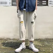 Японская уличная одежда, лоскутные джоггеры, штаны,, мужские хип-хоп цветные брюки карго, мужские Kahaki, модные мужские штаны