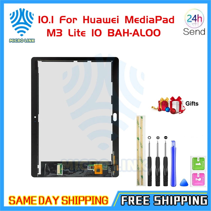 10 1 &quotНовый AAA + качественный ЖК-дисплей для Huawei MediaPad M3 Lite BAH-AL00 BAH-W09 BAH-L09 дисплей