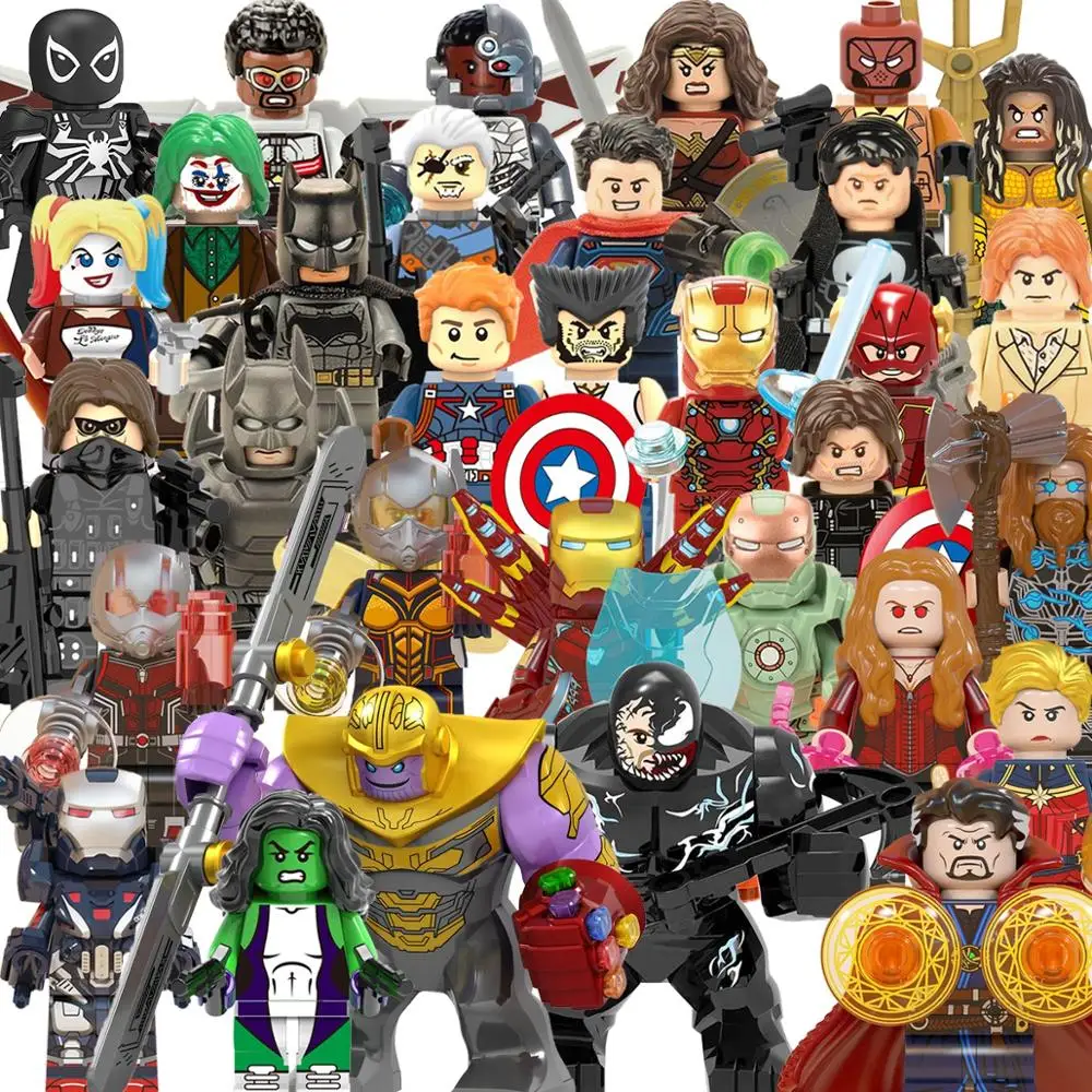 

23PCS Super Heroes legoing Marvel Avengers set iron Man Minifigured Building Blocks christmas Toys for kids