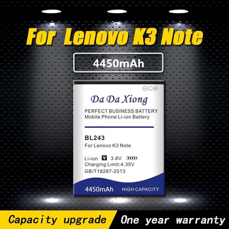 Высококачественный литий-ионный аккумулятор 4450 мАч BL243 для телефона lenovo K3 Note K50-T5 K50-T3S A7000 A5500 A5860 A5600 A7600