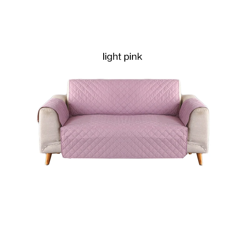 Розовый Waterproof Oilproof Sofa Cover Removable Washable Towel Armrest Couch Covers Slipcovers Couch Dog Pets Single/Two/Three Seater - Цвет: Розовый
