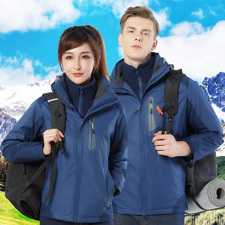 

Topology New Style Outdoor Waterproof Jacket Men's Women's Three-in-One-Piece Deconstructable Windproof Waterproof Skiing Mounta