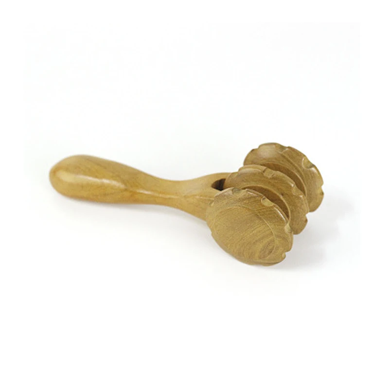 Wooden Roller Back Massage Stick Wooden Lunar Rover Hand Push Leg Neck