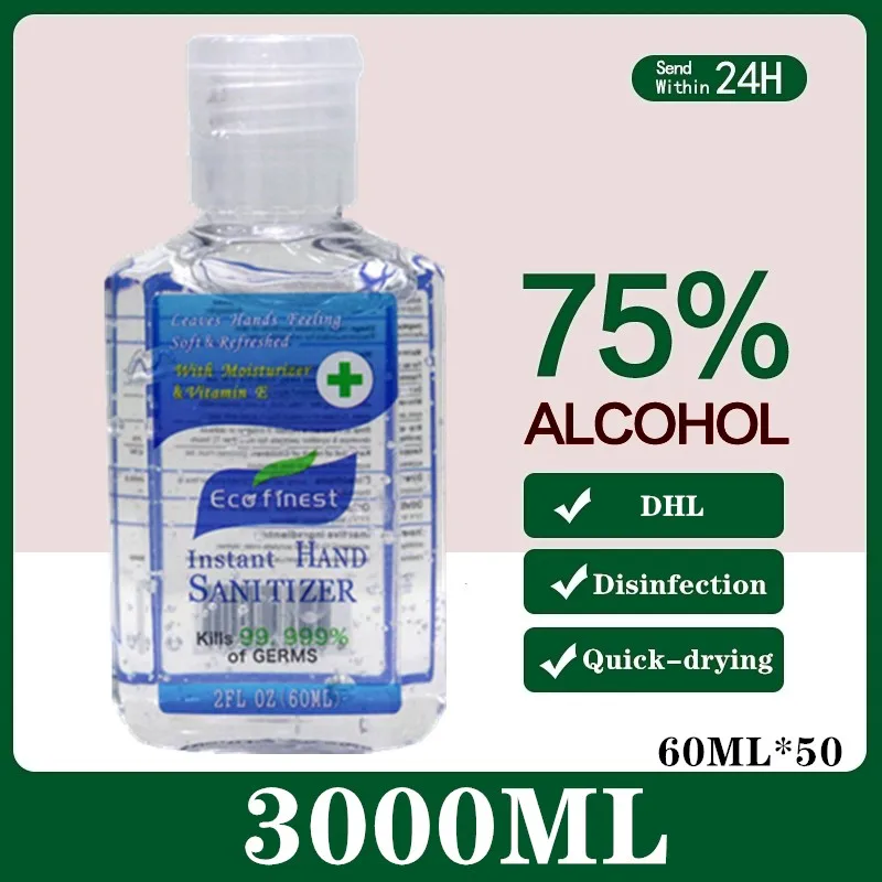 

3000ML Soothing Hand Gel Clean Portable 75% Alcohol Hand Sanitizer Gel Moisturizing Disposable Antibacterial DHL