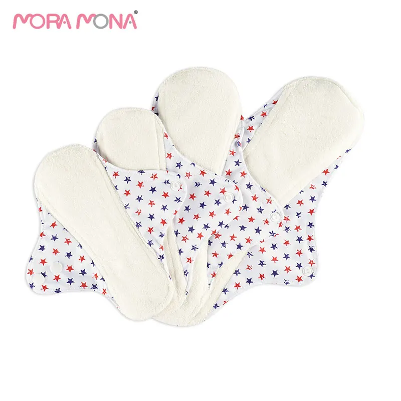 Mora Mona Organic Bamboo Fiber Washable Hygiene Menstrual Pads Reusable Sanitary For Lady | Красота и здоровье