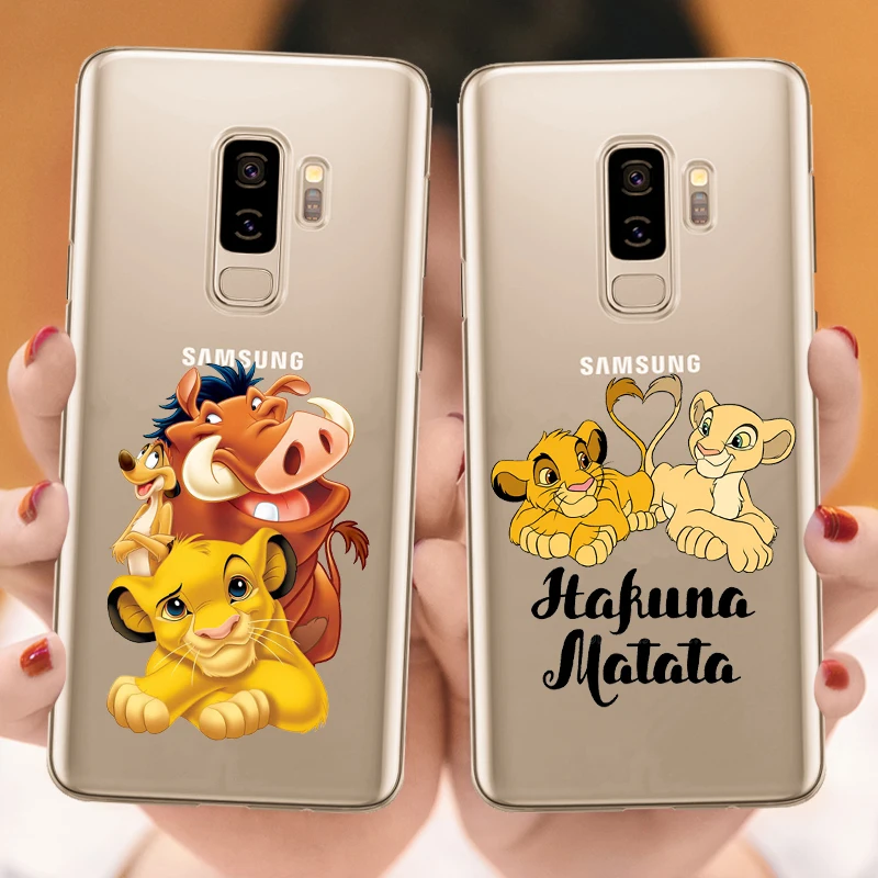 

Luxury Cartoon lion king clear silicone Phone case For Samsungs Galaxys S7 Edge S8 S9 Plus S10 S20 Plus Note 9 S10 Lite S20Ultra