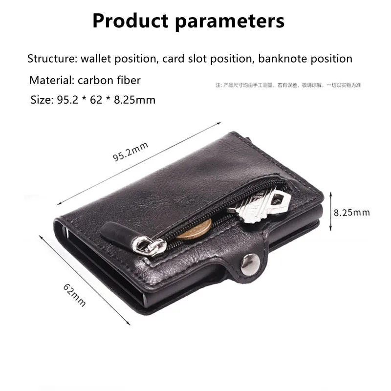 New Antitheft Card Holder Leather Men Women Busienss Case Pocket Anti-magnetic Bank Credit Card Holder Minimalist Wallet