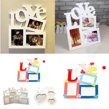 DIY полый любовь рамка деревянные буквы 3 рамка для фотографий и картин белая основа Искусство DIY семейная фоторамка для украшения дома