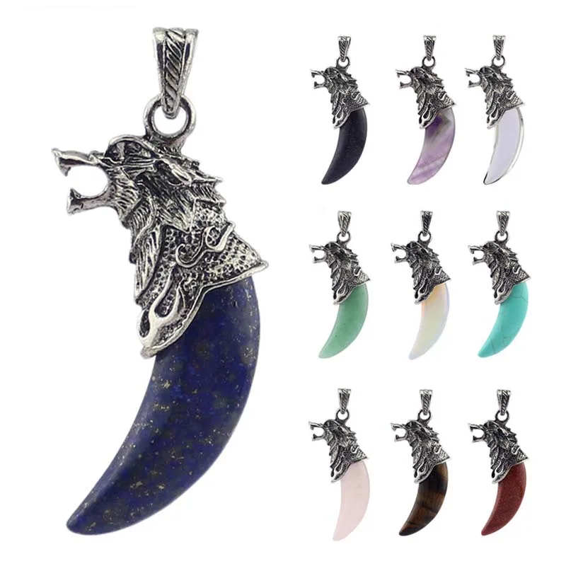 Punk Fashion Brave Men Wolf Gog Teeth Spike Pendant Women For Jewelry Making Necklace Classic Fang Tooth Craft Gift Hot | Украшения и