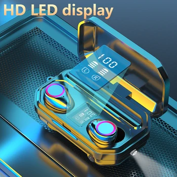 

Sports LED Display headset Bluetooth 5.0 Wireless Hifi super bass Earphone touch control Earbuds for Smart Phone