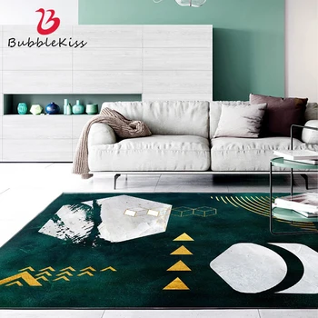 

Bubble Kiss Carpets For Living Room Dark Green Customized Carpet Abstract Geometric Pattern Floor Mat Home Rug Bedroom Area Rugs
