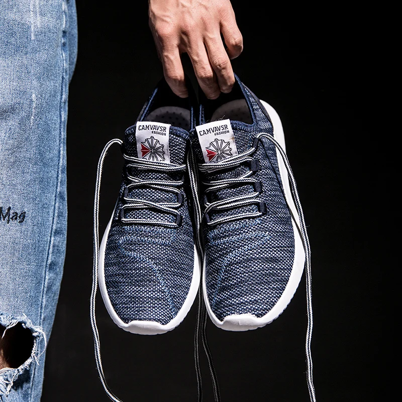 

Damyuan 2020 Winter New Flying Weaving Fashion Flame Men Sneakers Outdoor Walking Soft Comfortable Skid-proof Running Shoes