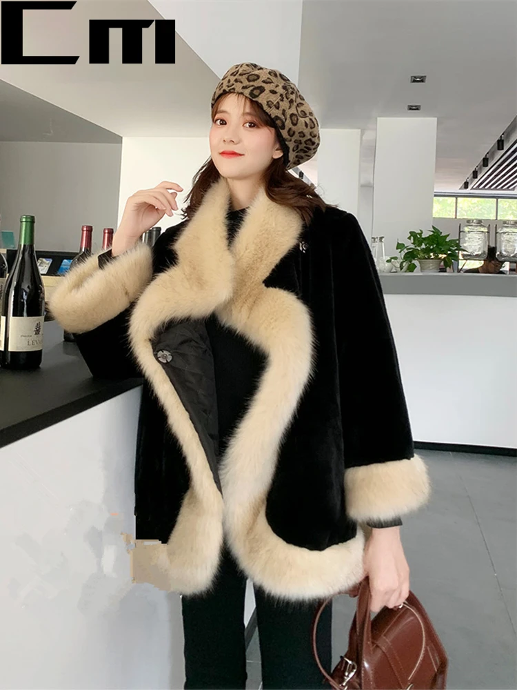 

2020 High Quality Real Fur Coat Fashion Genuine Rabbit Fur Overcoats Elegant Women Winter Outwear Stand Collar Rabbit Fur Jacket