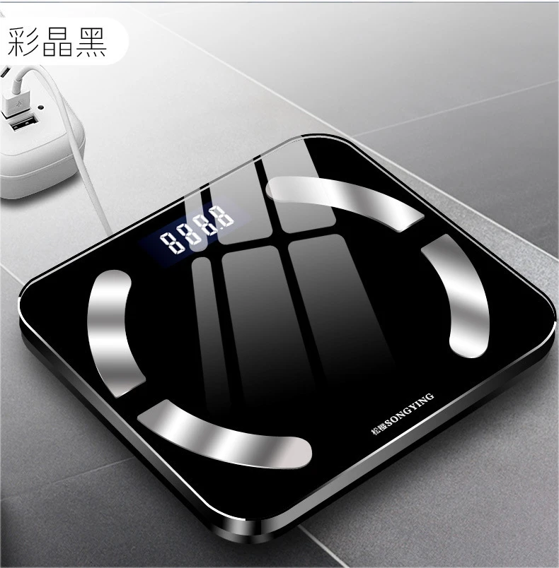 

Smart Bluetooth Fat Scale APP Weight Scale International Version USB Charging Healthy Body Fat Scale Weighing Electronic Scale