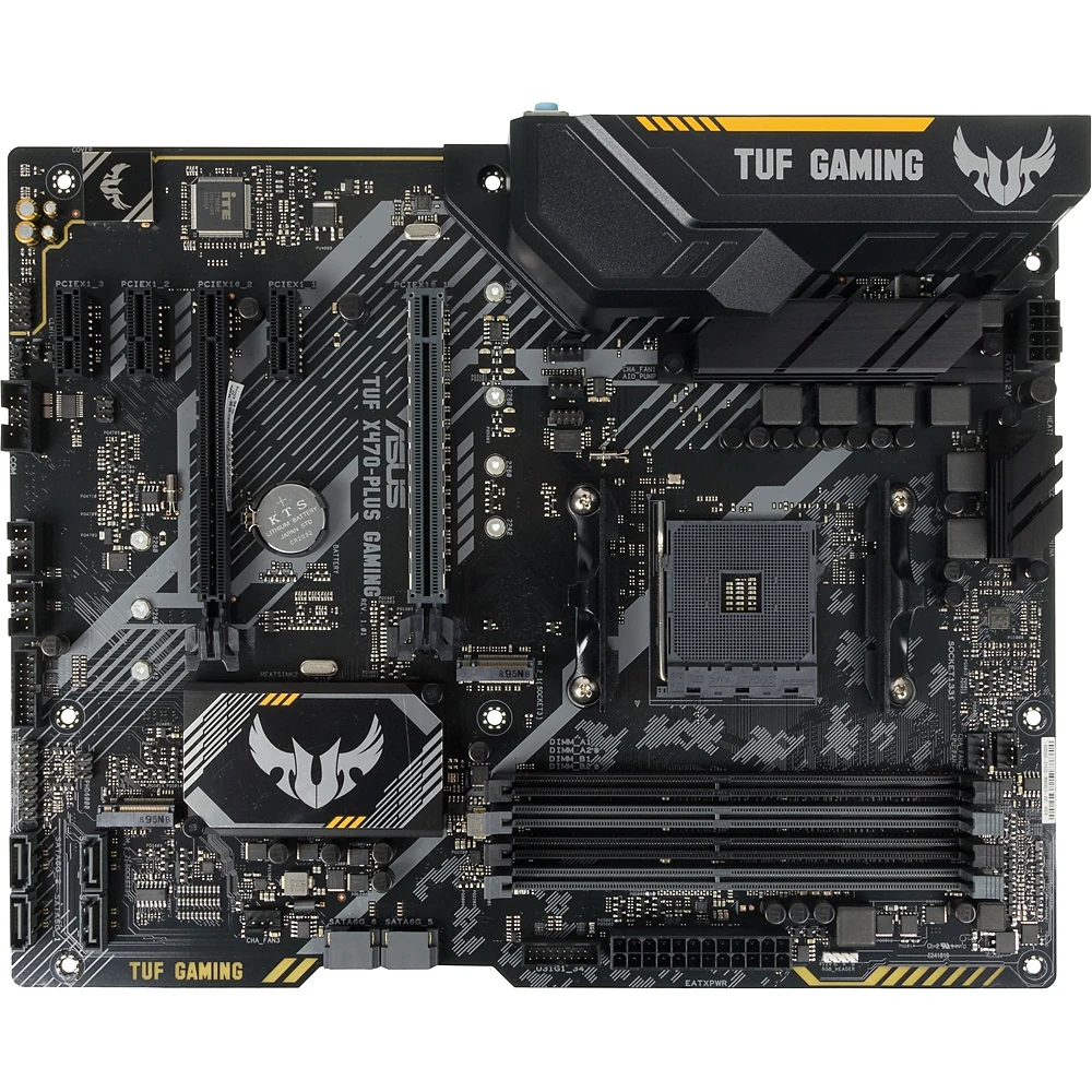 Материнская плата Asus TUF X470-PLUS GAMING Soc-AM4 AMD X470 4xDDR4 ATX AC`97 8ch(7.1) GbLAN RAID+DV