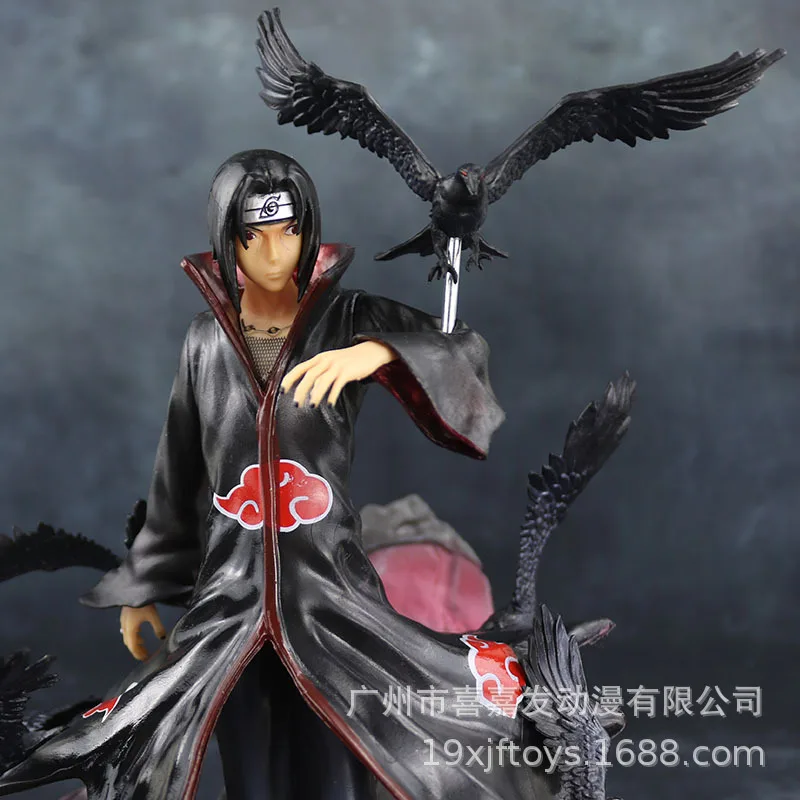 

Naruto Xiao Organization Uchiha Itachi GK Crow Scene Statue Garage Kit Model Ornaments