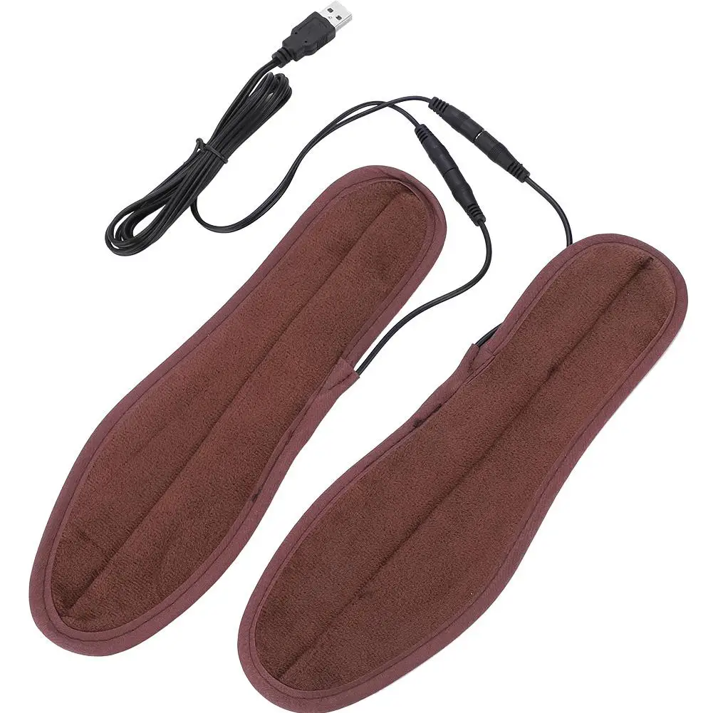 Унисекс USB стелька с подогревом зима теплый Электрический нагревательный коврик для ног зарядка Отопление перезаряжаемый альпинистский Нагреватель Колодки подошвы