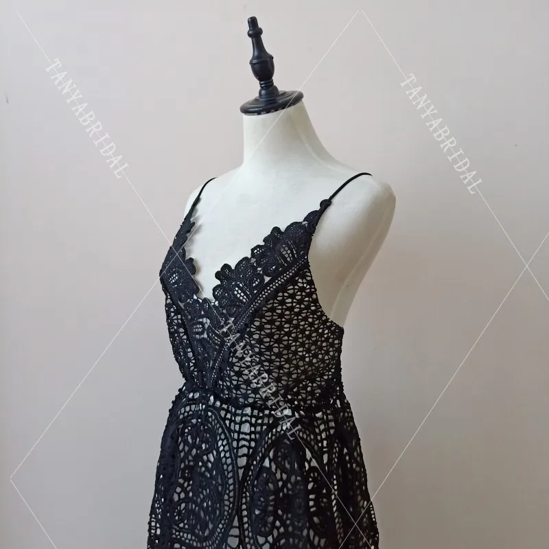 Коктейльные платья robe de Soiree цвета слоновой кости с кружевами, новая мода, v-образный вырез, длина по колено, сексуальные вечерние платья для девушек