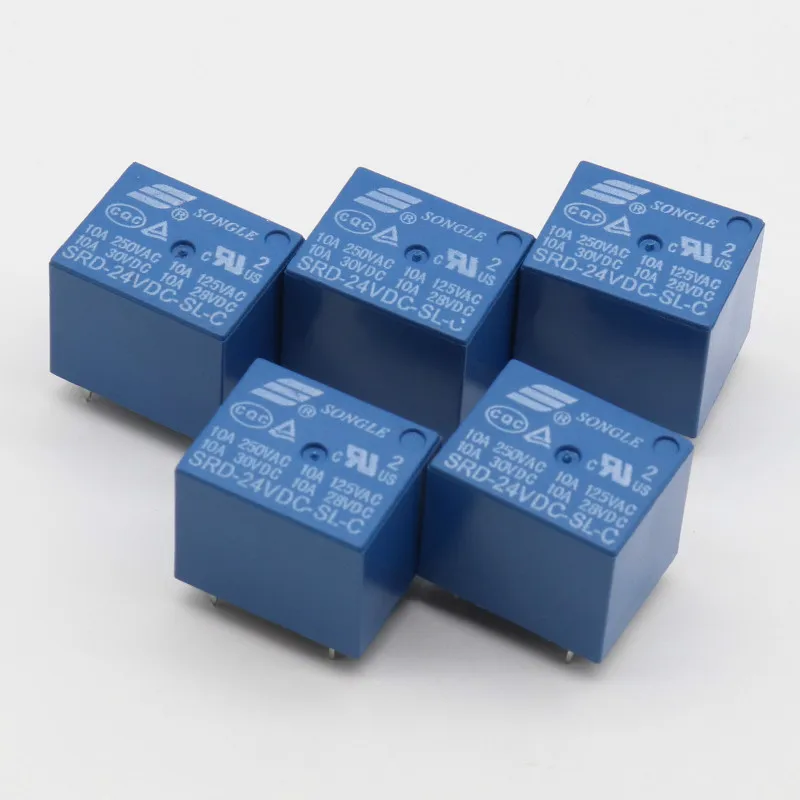 5 шт. SRD-24VDC-SL-C 24VDC 10A 250vac реле мощности PCB тип T73-24V футов Новый и оригинальный
