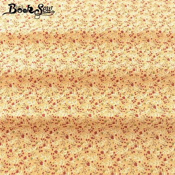 

Booksew Cotton Poplin Fabric Flowers Half Meter 50x145cm For Dress Material Sewing DIY Yellow Telas De Algodon Para Patchwork
