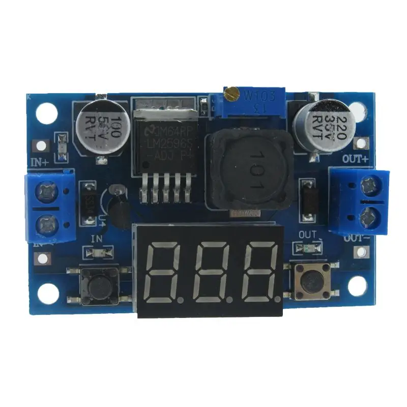 Promotion! LM2596S high-power step-down module DC-DC adjustable power supply with digital display Blue | Лампы и освещение