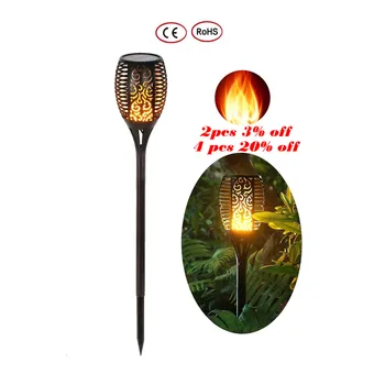 

Solar 33LEDs Lawn Dancing flame Torch Lights radar 2835sm to Landscape Garden Lamp Flame Lamp Flickering bulb dancing Lawn Lamps
