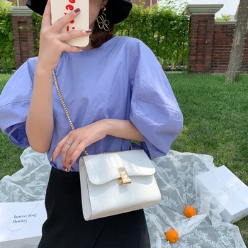 

Chic Women Small Messenger Bag Classic Texture Creative Design Simple Leather Travel Daily Shoulder Crossbody Handbag