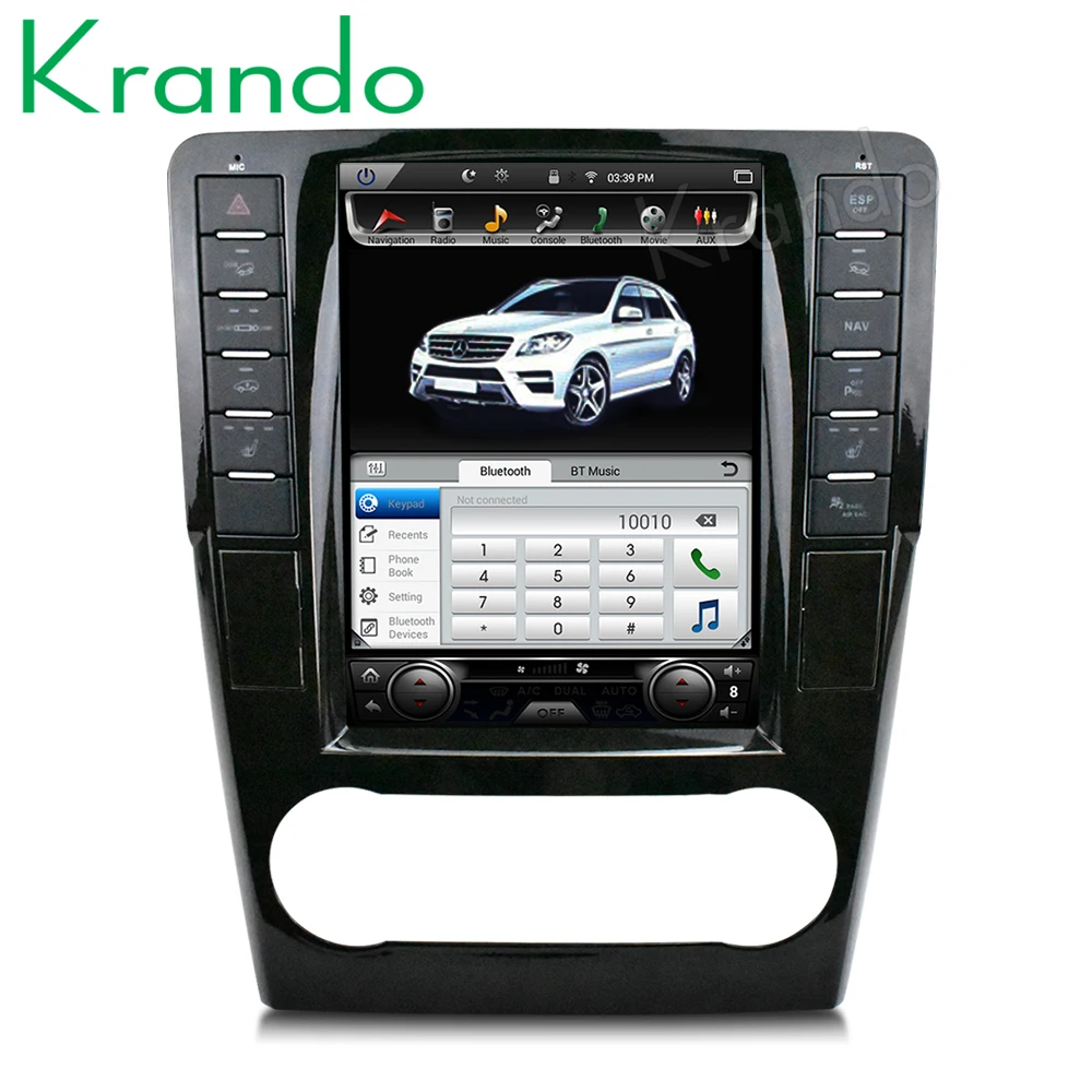 Автомагнитола Krando для mercedes benz ML 2005 2012 android 9 0 10 4 дюйма вертикальный экран Tesla
