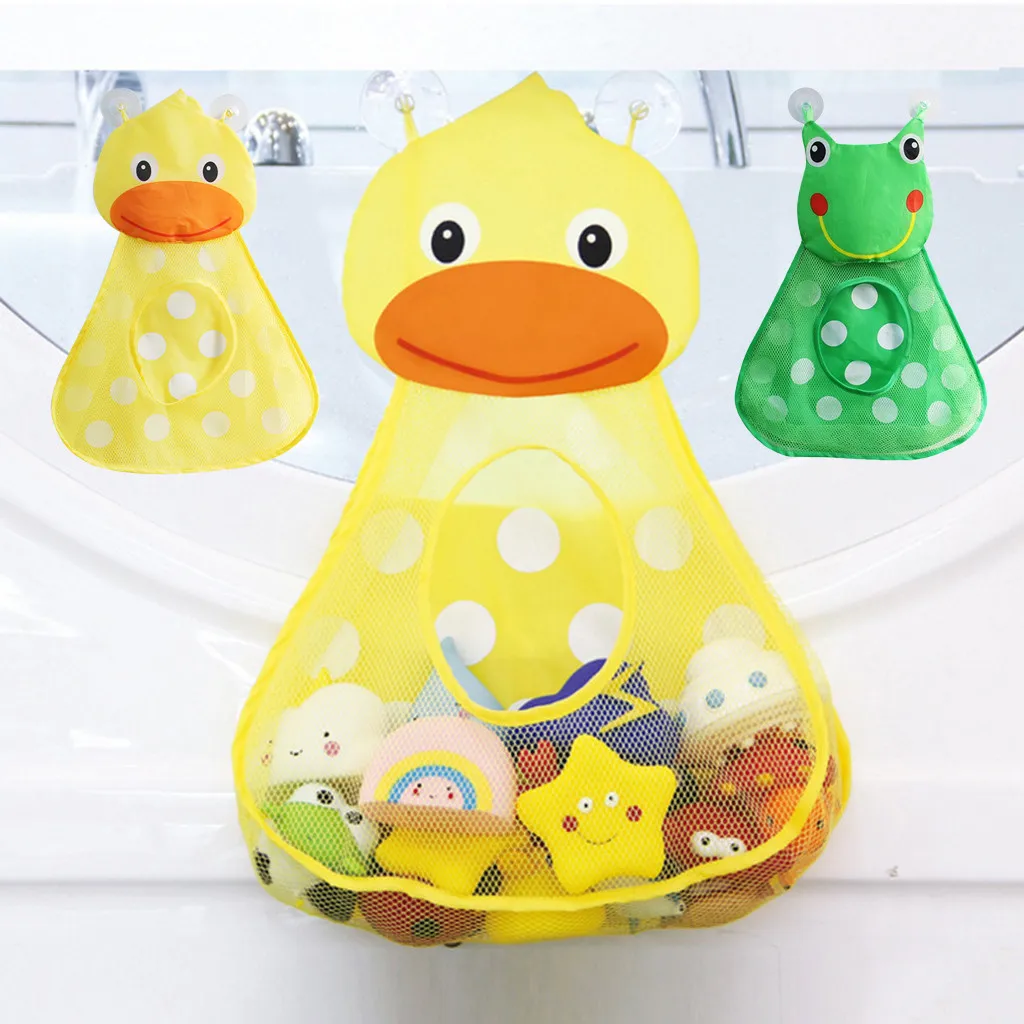 2 шт. маленькая утка лягушка форма сумка для хранения Baby Shower Bath игрушки сетка с