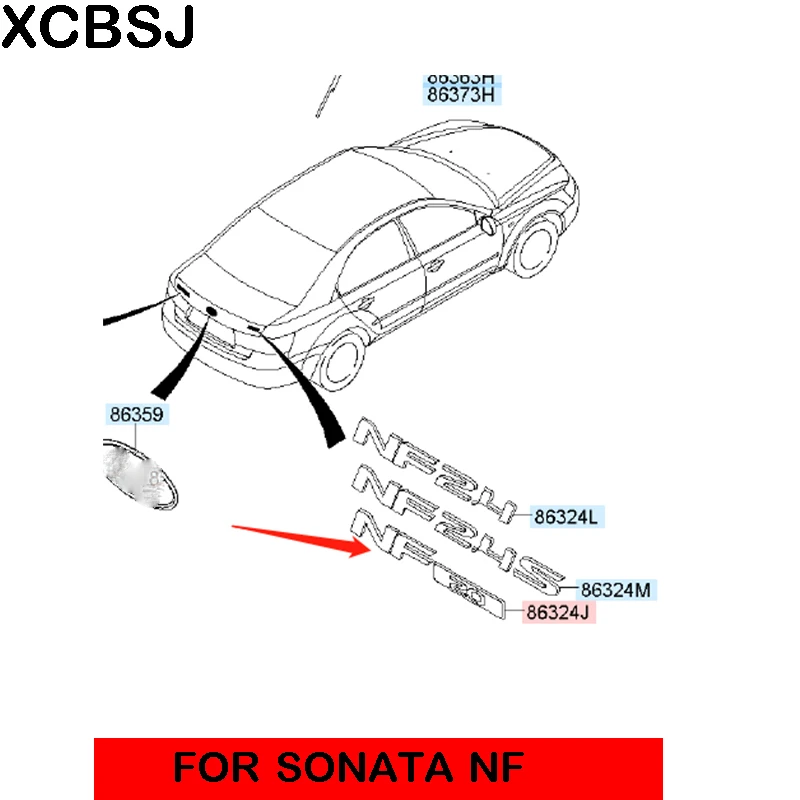 Оригинальная аутентичная эмблема 86324 NF 20 для Hyundai Sonata NF