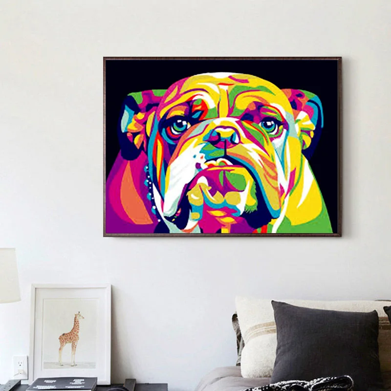 

DIY New Style Diamond Painting 5D Puppy Full round Diamond Cross Stitch Amazon Cross Border Hot Selling Decorative Painting Manu