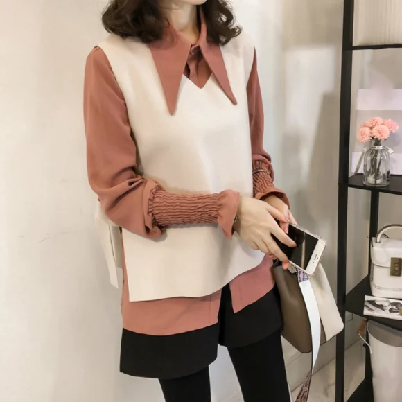 M-4xl, Blusas Mujer, Осеннее кимоно, женская шифоновая блузка с бантом, жилет, топы, блузки, офисная, винтажная, синяя рубашка с длинным рукавом, DG162