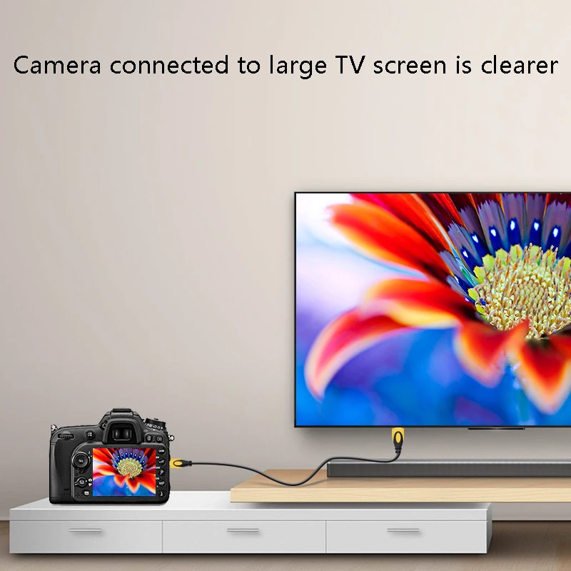 VEGGIEG мини HDMI к HDMI кабель 3 м позолоченный 2K высокого качества кабель адаптер для HDTV мобильного телефона Настольный кабель Mini HDMI(2 шт