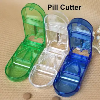 

1pc Travel Pill Box Pill Storage Compartment Box Medicine Tablet Holder Pill Splitter Organizer Container Case