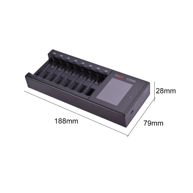 ISDT N8 18 Вт 1.5A 8 слотов lcd AA/AAA устройство для ускоренной зарядки для LiIon LiHv Life NiMh Nicd Nizn RC модели части Accs