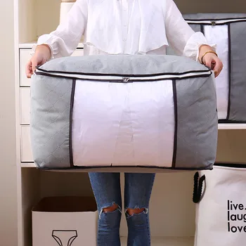 

Student Dormitory Quilt Storage Bag Large Capacity Household Clothing Foldable Storage Bag Zipper Portable Portable Storage Bag