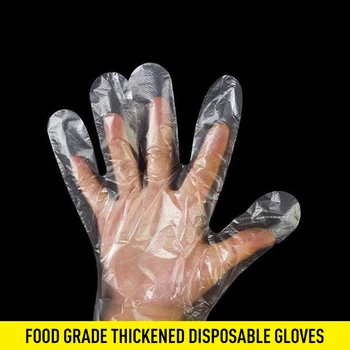 

IN STOCK Safety Gloves Powder Anti-pollution Gloves 500pcs Clear Disposable Vinyl Gloves Food Catering Beauty Glove