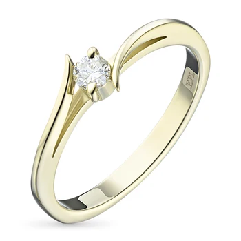 

Yellow gold ring with a diamond e0301kts09091700