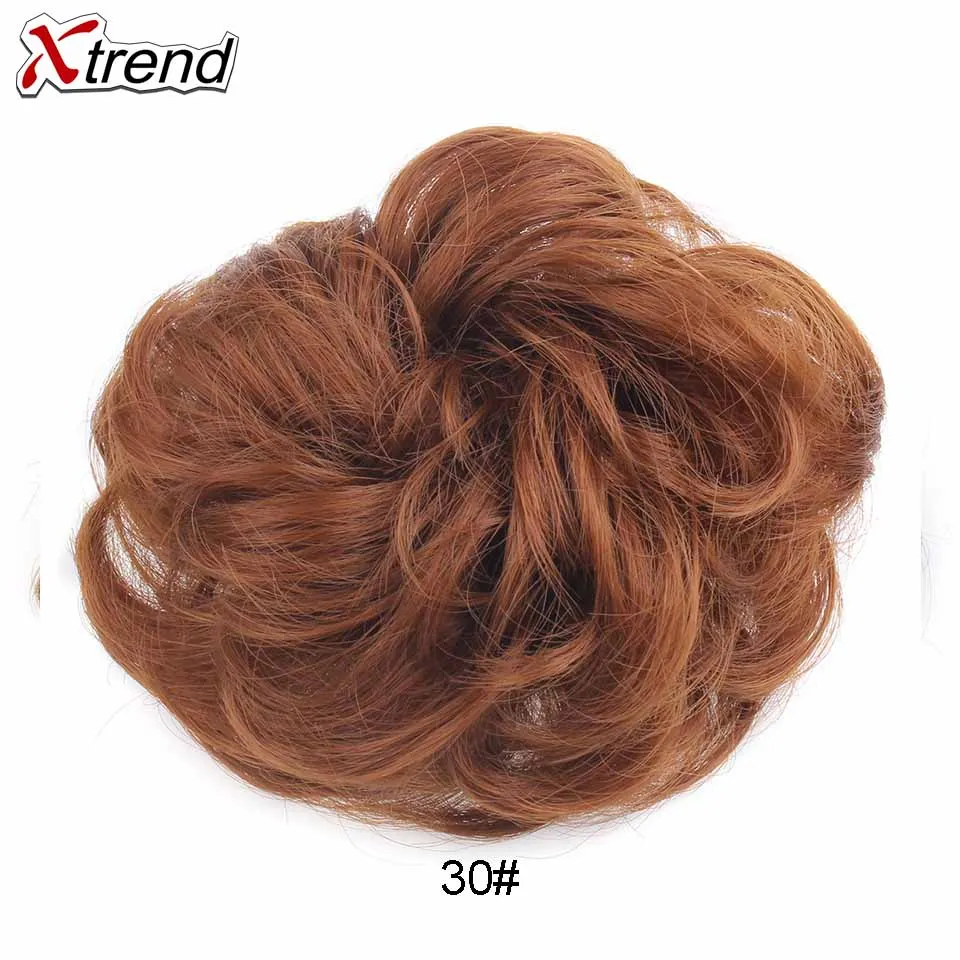 Xtrend синтетические грязные шиньон кудрявые волосы булочка конские хвосты резинки с резинкой заколки для волос в шиньоне для наращивания высокого качества
