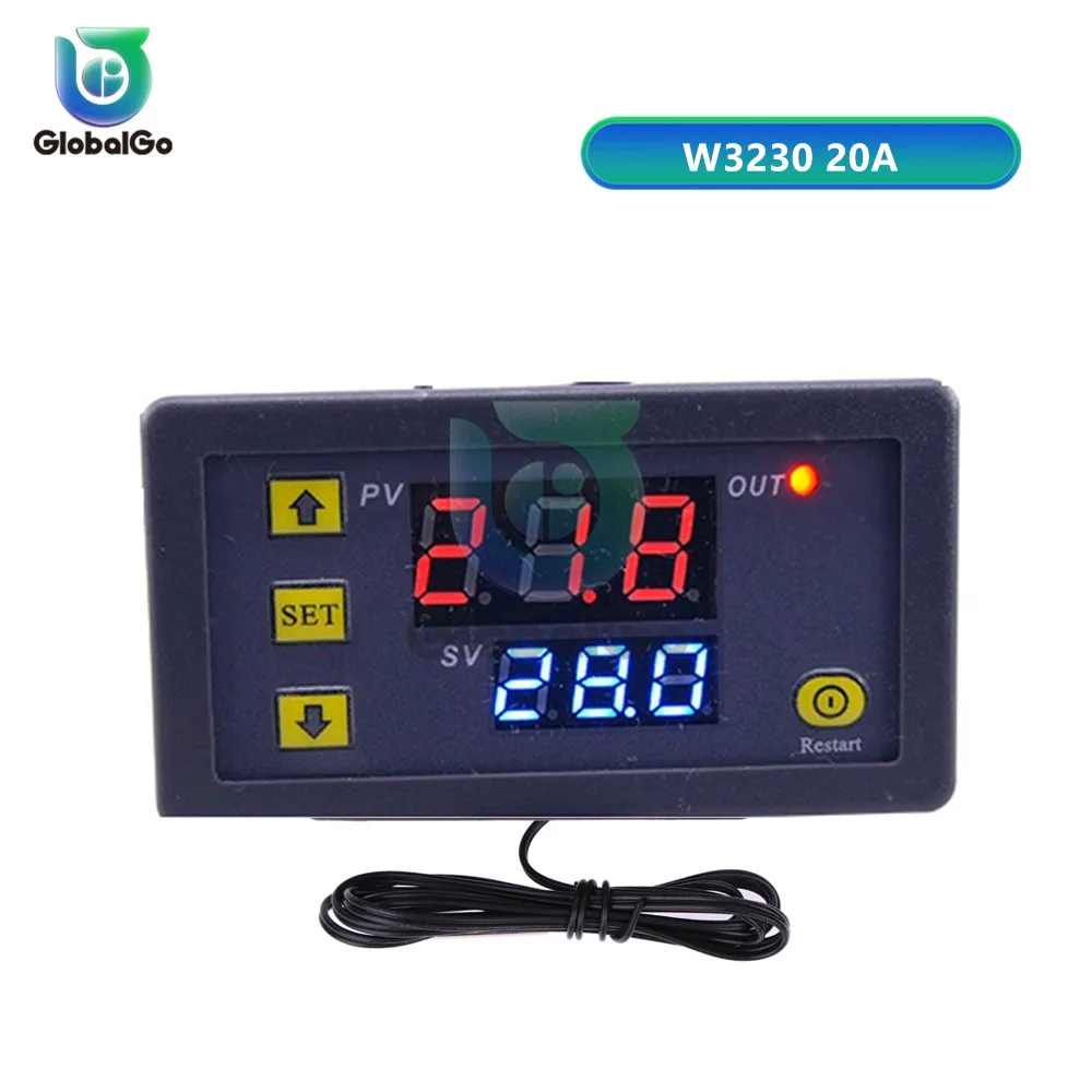 AC 110-220 В контроллер температуры цифровой термостат терморегулятор XH W3001 W3002 W3230 W3231 W1209WK измеритель температуры тест - Цвет: W3230