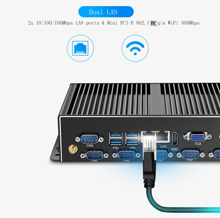  Partaker B13 Mini PC Core i7 7560U Dual LAN 2*DDR4 Ram DP Barebones Mini Computer 4K HD 8USB Mini G